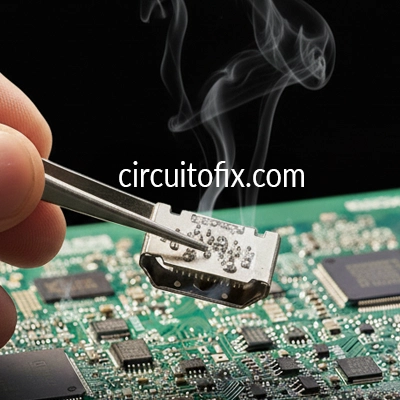 Puerto HDMI desoldado de una placa de circuito de Xbox